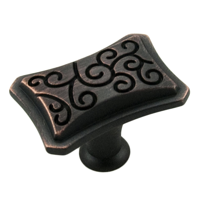 Palermo 1 5/8" Length Rectangle Knob, Valencia Bronze