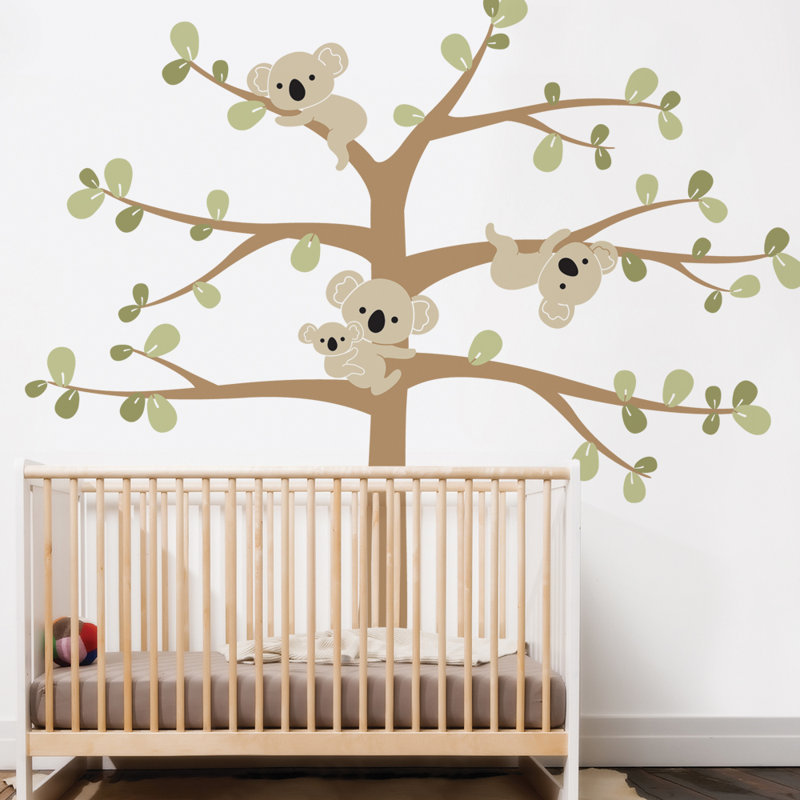 Plants & Flowers Non-Wall Damaging Accent, Light Brown/Sage Green