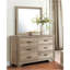 Commode 6 tiroirs 1 finition naturelle avec quincaillerie noire