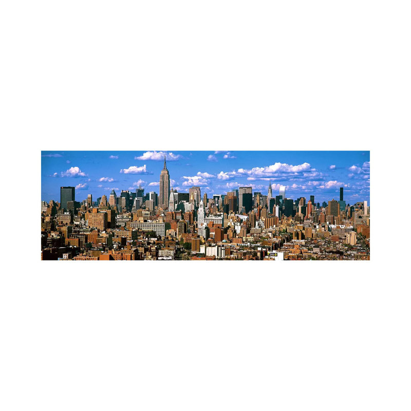 Aerial View Of A City, Midtown Manhattan, Manhattan - Wrapped Canvas Panoramic Print, 121.92 cm H x 40.64 cm W x 3.175 cm D