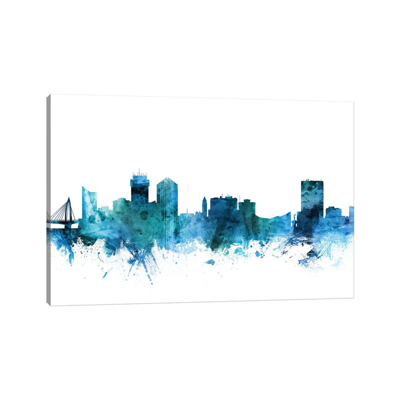 Wichita, Kansas Skyline by Michael Tompsett - Wrapped Canvas Gallery-Wrapped Canvas Giclée, 30.48 cm H x 45.72 cm W