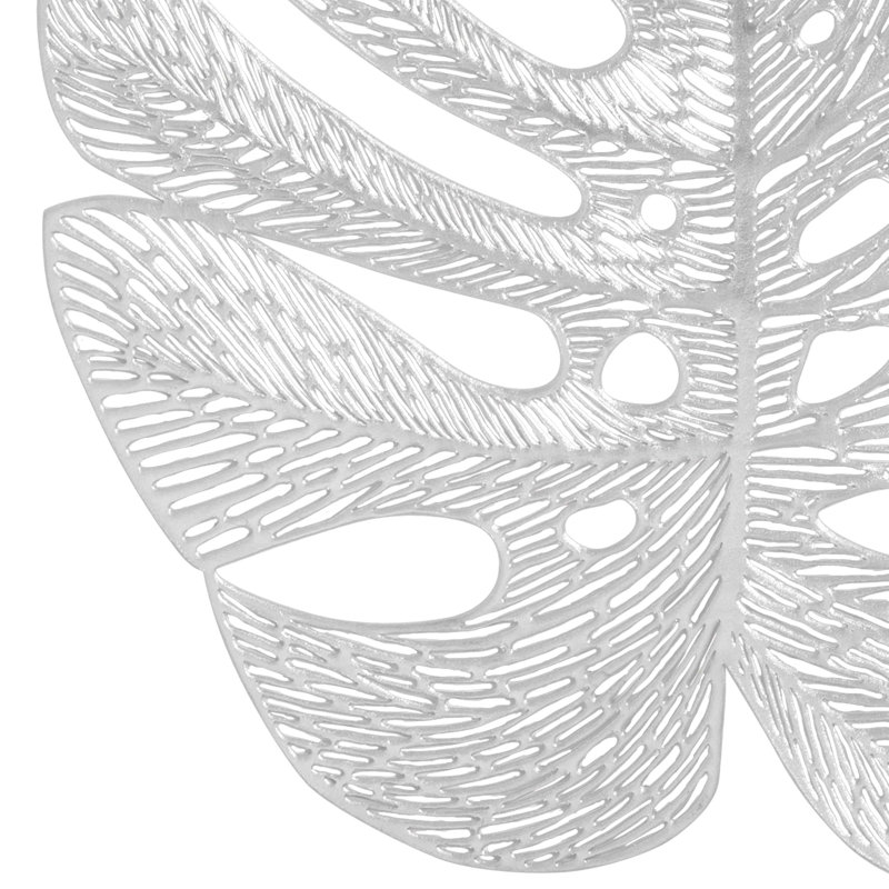 Ensemble de napperons en vinyle 4 pièces, Argent