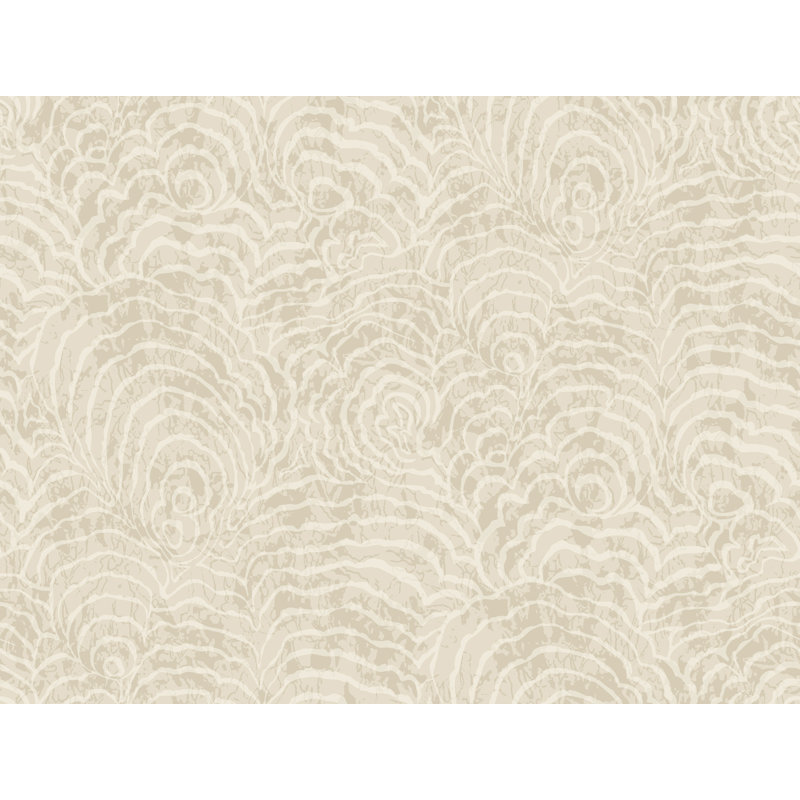 Papier peint bleu sarcelle Ocean Jasper, Beige