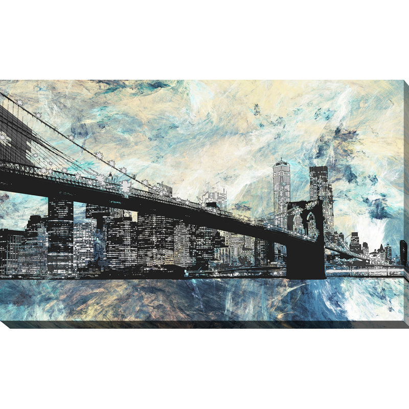 New york, reproduction d’art graphique sur toile tendue, H 40 po x l 24 po x P 1 po