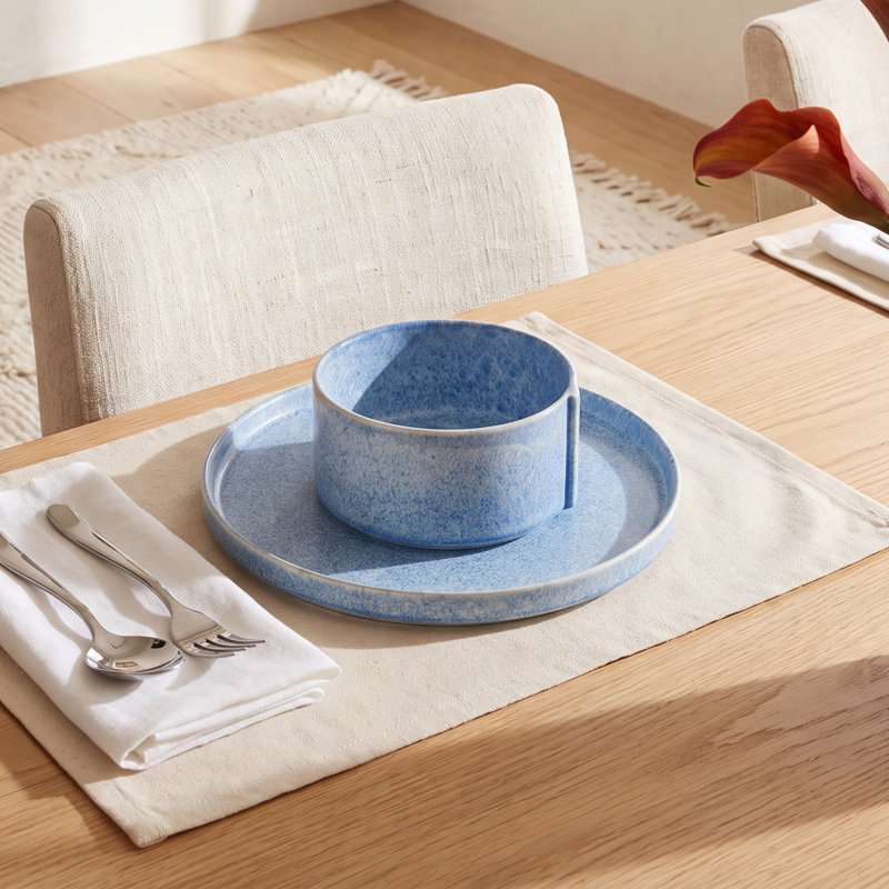 Ensemble de bols en grès 4 pièces Stone Lain Bao, Bleu