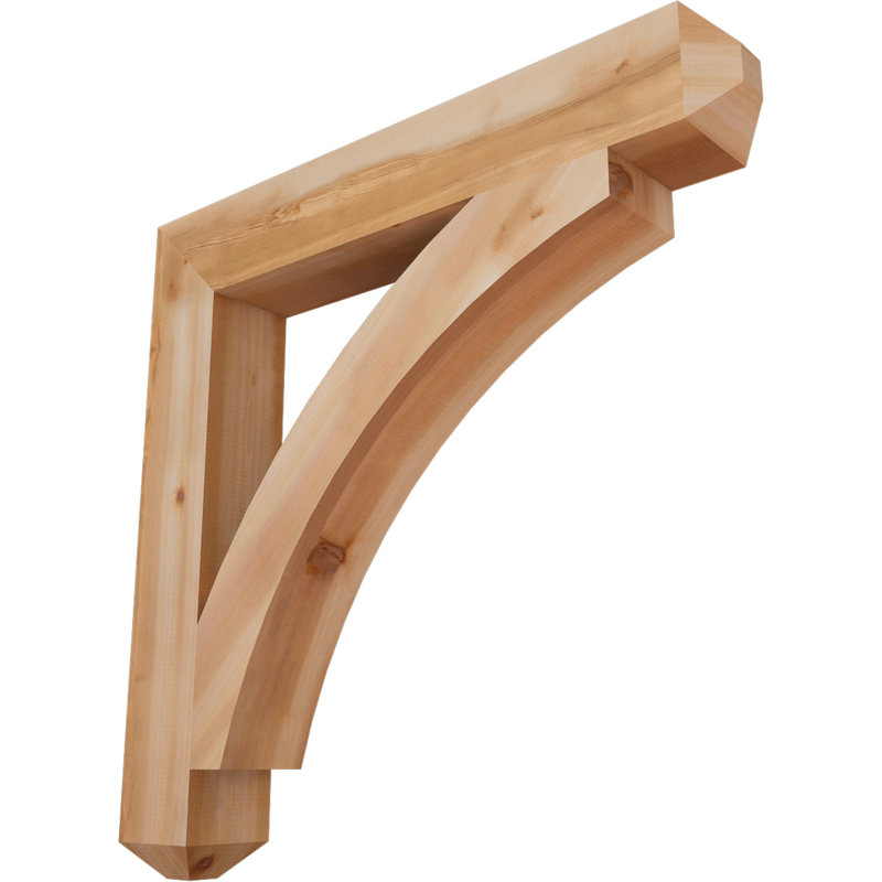 BKTTHR04 H 5,5 po x l 40 po support en bois / corbeau, H 40 po x l 5,5 po x P 40 po, Cèdre rouge
