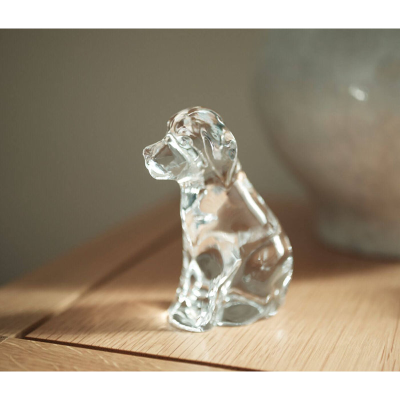 Handmade Glass Dog Figurine