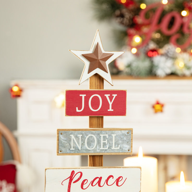 Christmas Sign Table Tree Décor