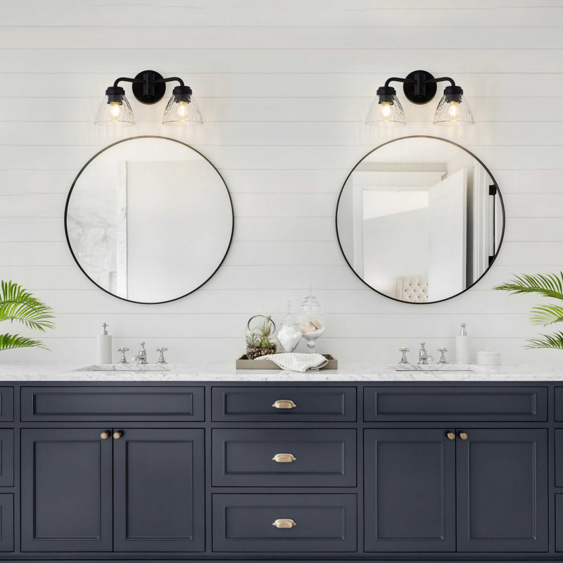 Éclairage de salle de bain 2 lumières à intensité variable, Deux lumières