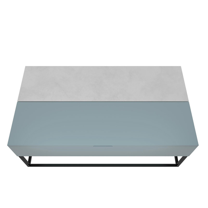 Table basse à plateau relevable Perry, Bleu