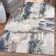 Tapis abstrait bleu / blanc