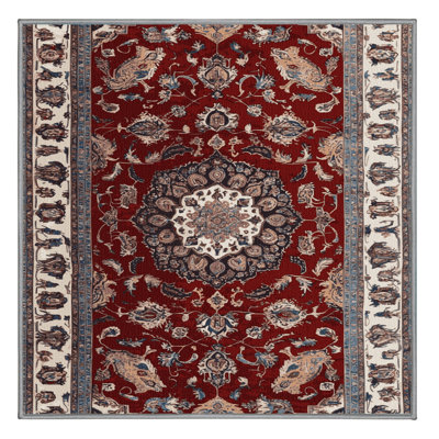 Machine Washable Persian Brown Area Rug