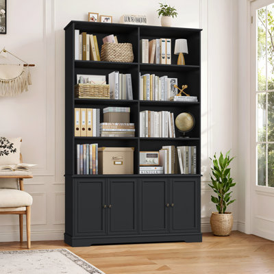 72.8" H X 47.2" W Mid-century Modern Office Storage Cabinet With 4 Doors, Double-column Organizer For Files & Supplies by Winston Porter