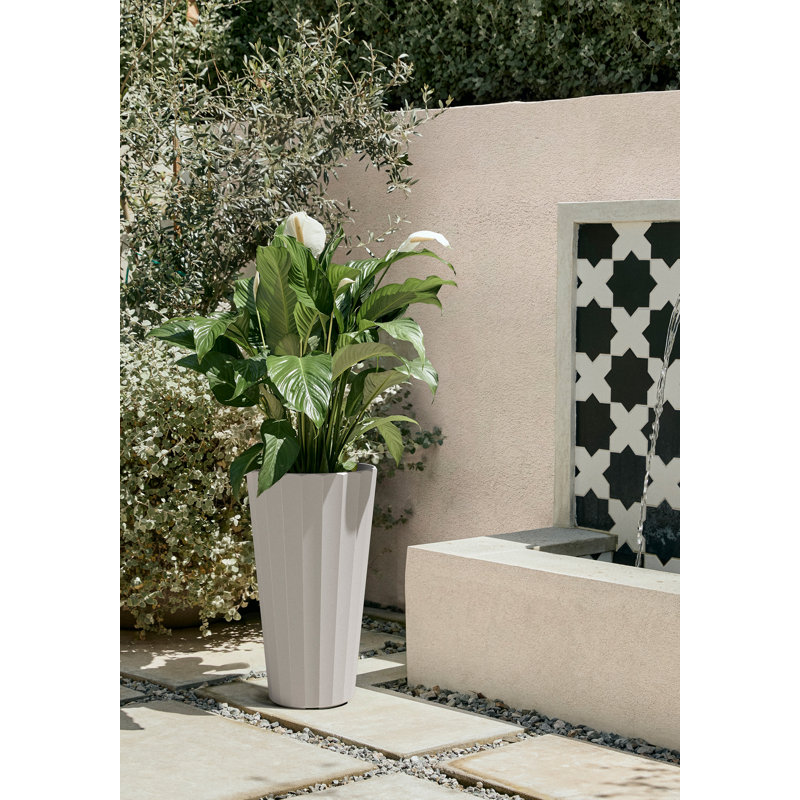 Grand pot à fleurs 26 po Veradek, White, Set of 2