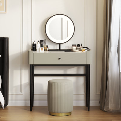 fitted lace wedding dress Amazon.com: Rieort Vanity Desk Mirror and Lights Dressing Table Faux Saddle Leather  Vanity Set with Stool and 4 Drawers Luxury Makeup Table : Home & Kitchen
