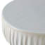 Tabouret décoratif de jardin sculptural décoratif pour la maison - Tabouret d'appoint rond en céramique pour support de salon ou de cour arrière Oudoor - 19 po, blanc