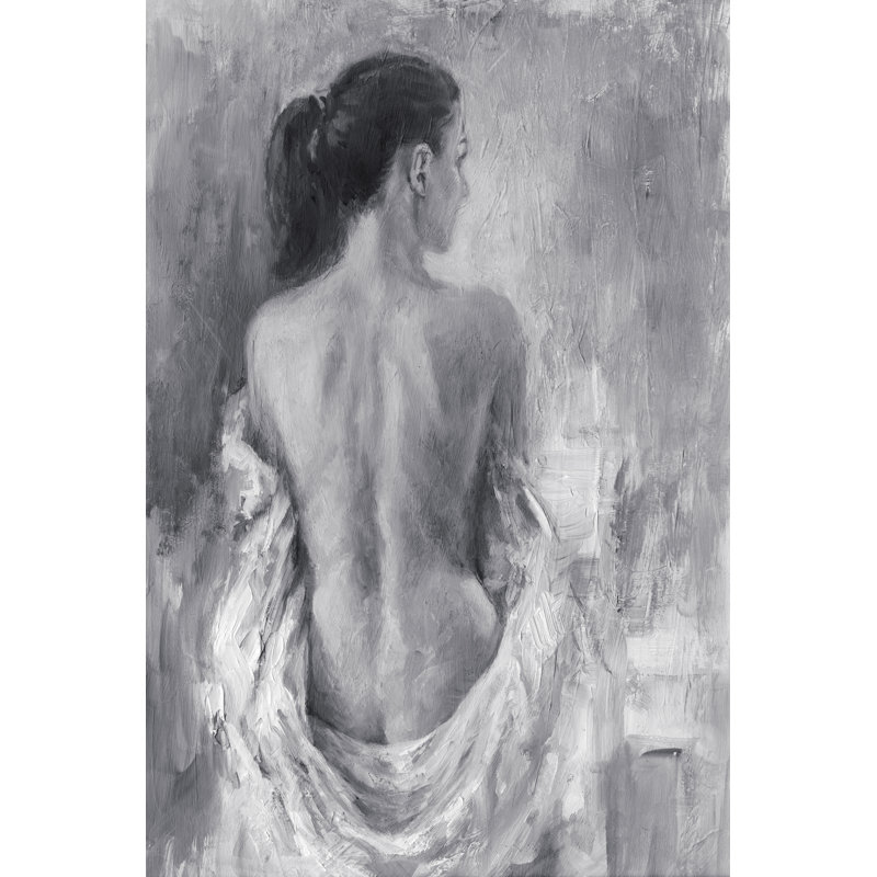 Draped Figure I 1 Piece Painting, 46cm H x 30cm W, Black Floater Framed
