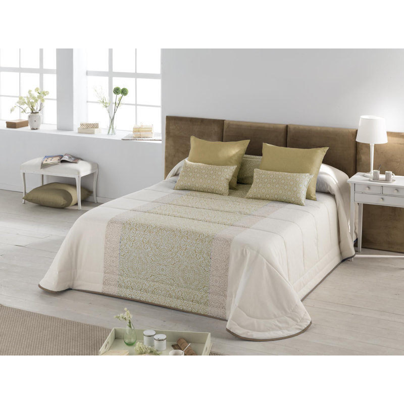 Microfiber Damask Bedding, Grey, 235cm W x 270cm L