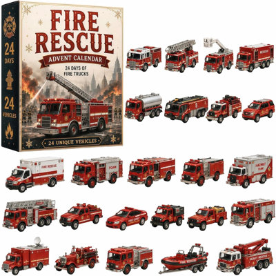 Calendrier de l'Avent de Noël 2026 sur le thème des pompiers et des services d'incendie (24 jours)
