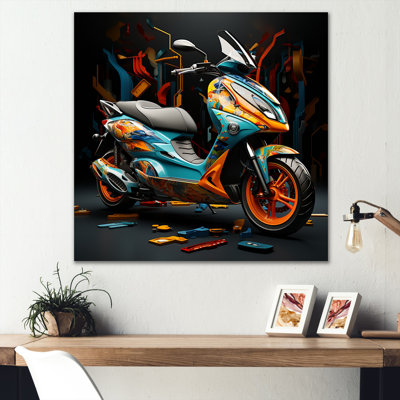 Voyage en scooter géométrique