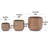 3 Ceramic Flowerpots In Antique Bronze Finish, All - Weather , Built Drainage, Suitable For Various Settings, 14.69" L W 11.78" H Flowerpot Of 3, Modern Design With Drainage Root Growth,-1122219774