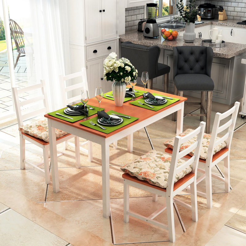 4 salles à manger rustiques, 5 meubles de cuisine modernes en bois, coin repas, petit espace blanc pour 4, table et chaises,