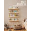 Tablettes flottantes, paquet de 4, bois