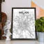 Milan City Map - No Frame Print-1800072069