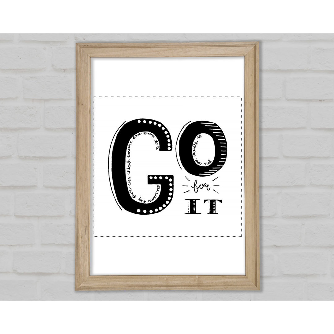 Go For It - Single Picture Frame Typography