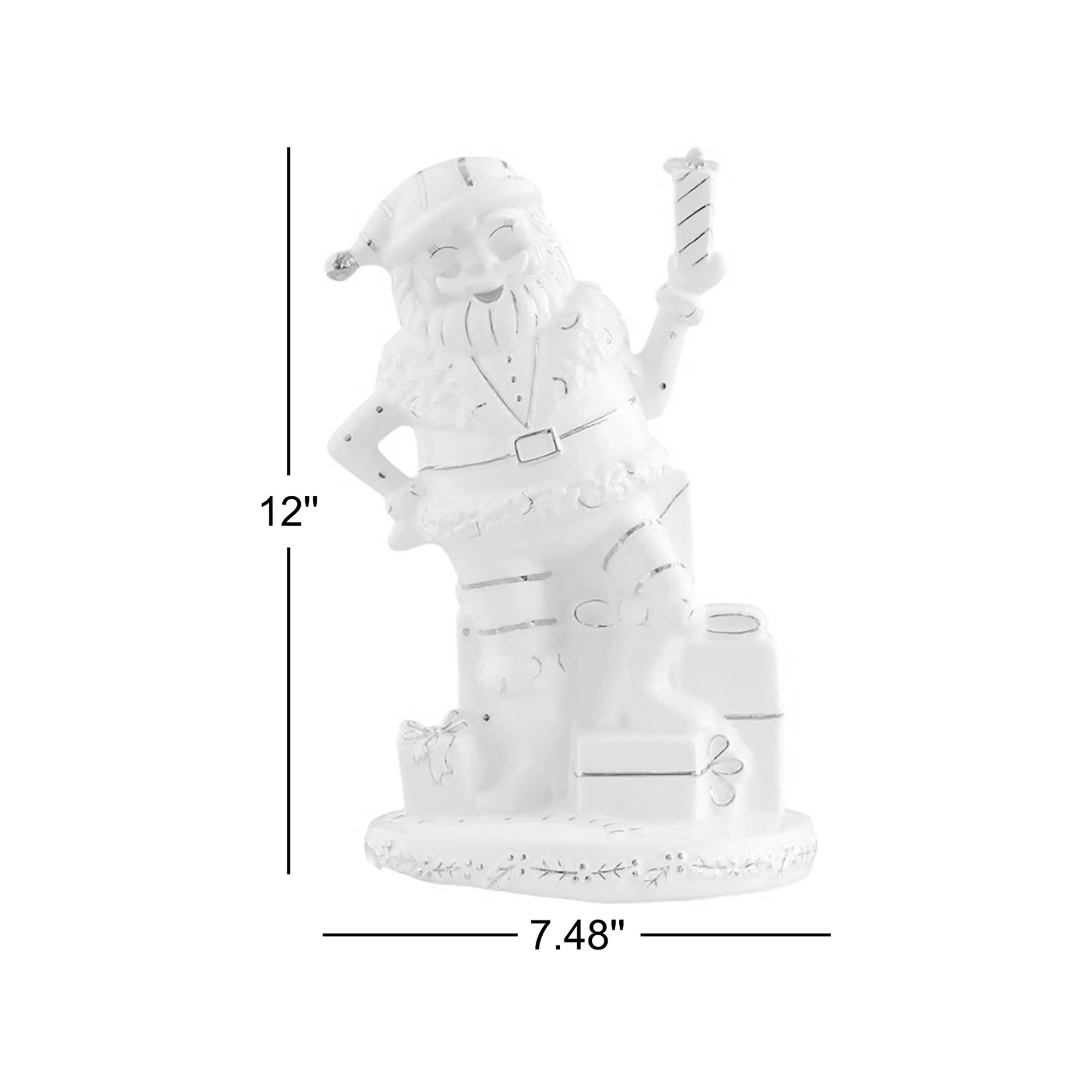 Papa Noel Figure, Ceramic, 12"