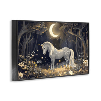 Moonlit Fairytale Unicorn Framed Giclee, design by Creative Studio