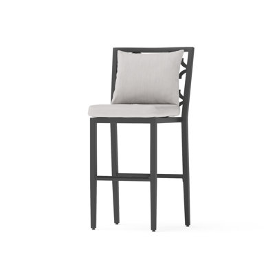 Calliann Metal Outdoor Dining Side Chair with Sunbrella Cushion Covers by Wildon Home