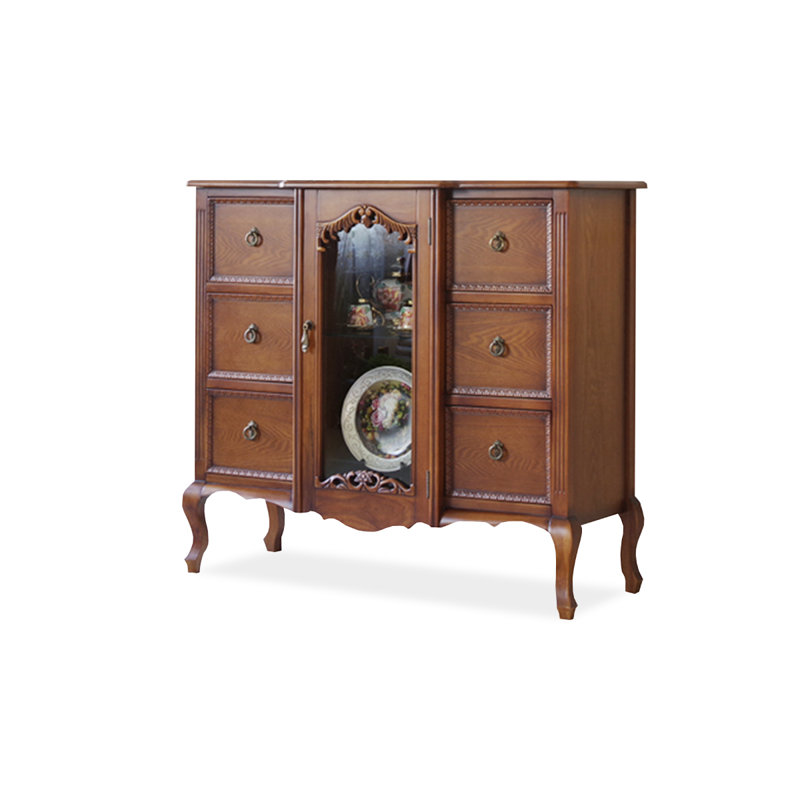 Modern Walnut Solid Wood Accent Cabinet