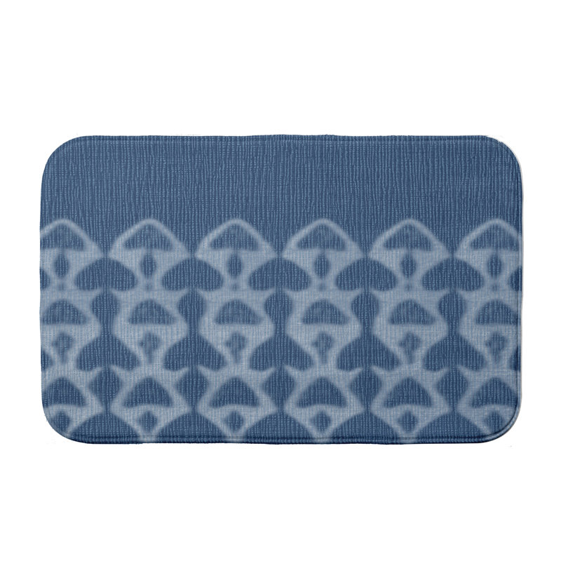 Gillsville Non-Slip Bath Mat, 21" W x 34" L, Navy