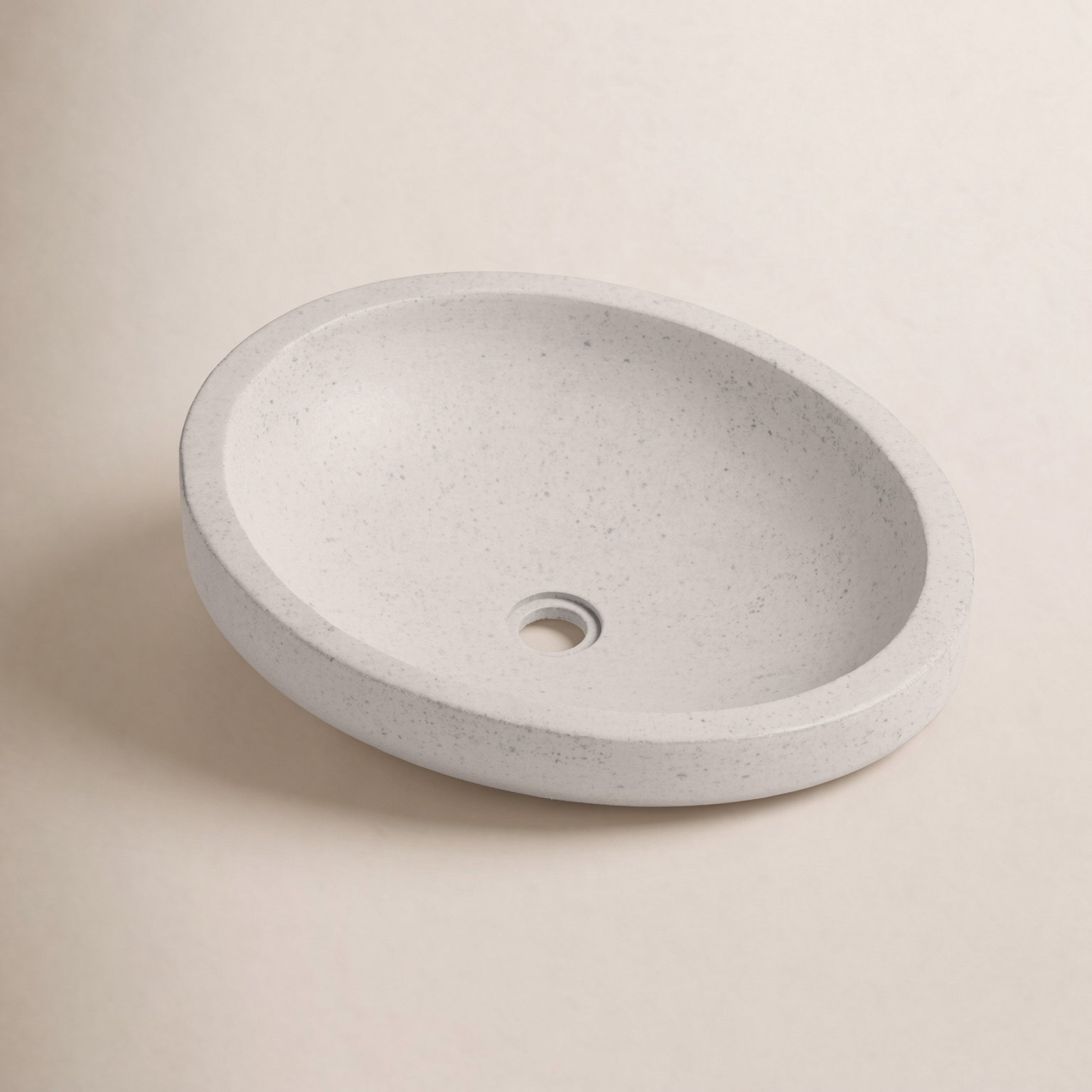 NativeStone Tolosa Oval Concrete Sink, Ash