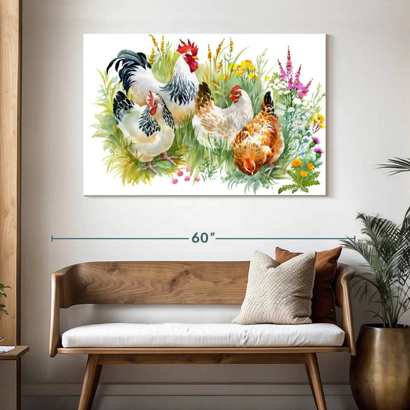 Brampt Chicken Posse, 32" H x 48" W