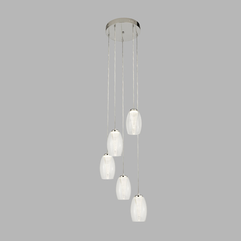 Ruari 5-Light Cluster Chandelier, Clear