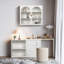 Armoire d'appoint en métal avec rangement à trois niveaux-108146942