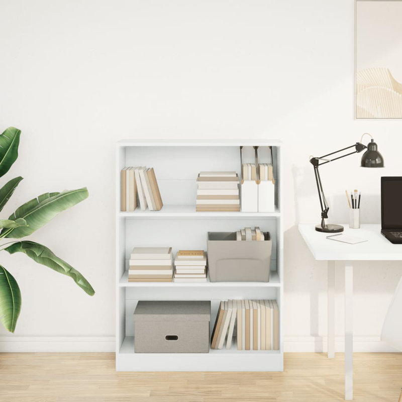 Alhambra Standard Bookcase, (4 Shelves) 143cmH x 36cmW x 30cmD, Concrete Grey