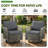5 Piece Outdoor Woven Rattan Rope Swivel Glider Set with Ottomans & Side Table-1155234516