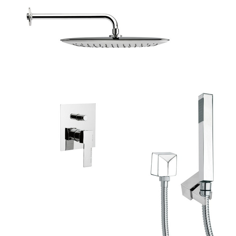 Système de douche complet à pression équilibrée avec valve brute Orsino