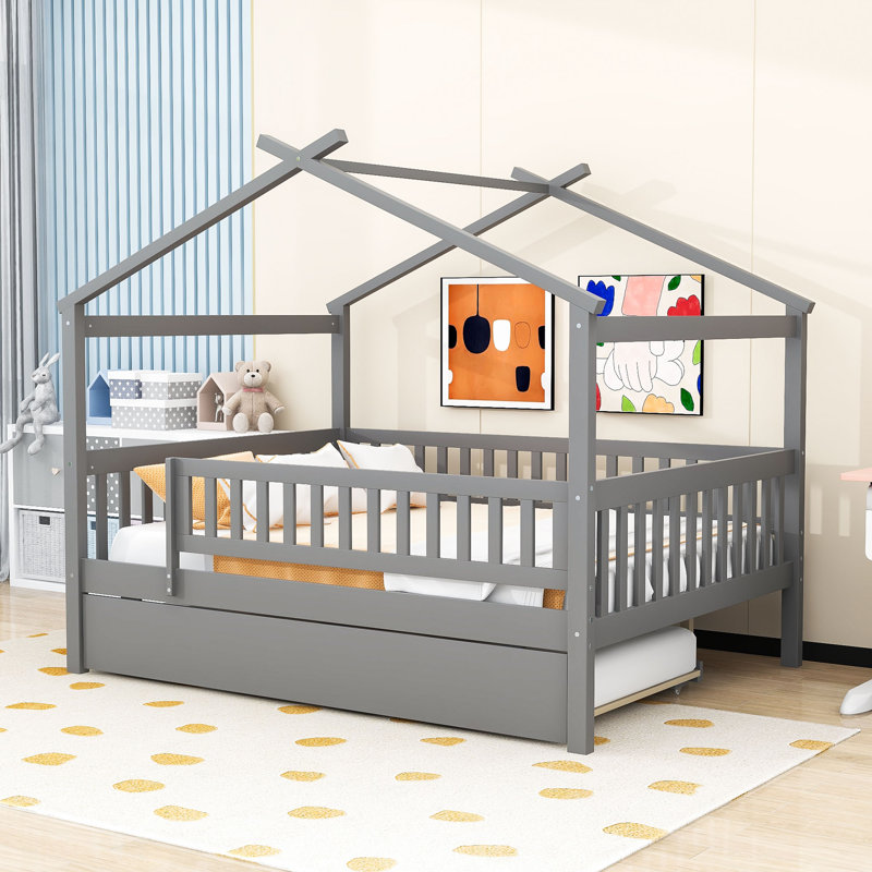 Hymera Canopy Daybed by Harper Orchard, Gray, Full / Double