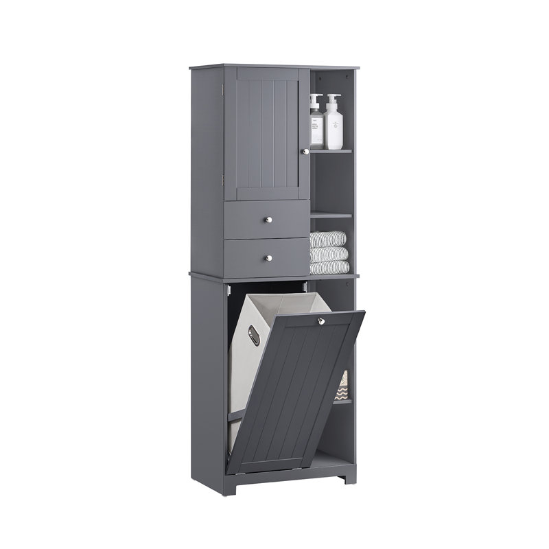 Floor Mounted Bathroom Cabinet, Dark Grey