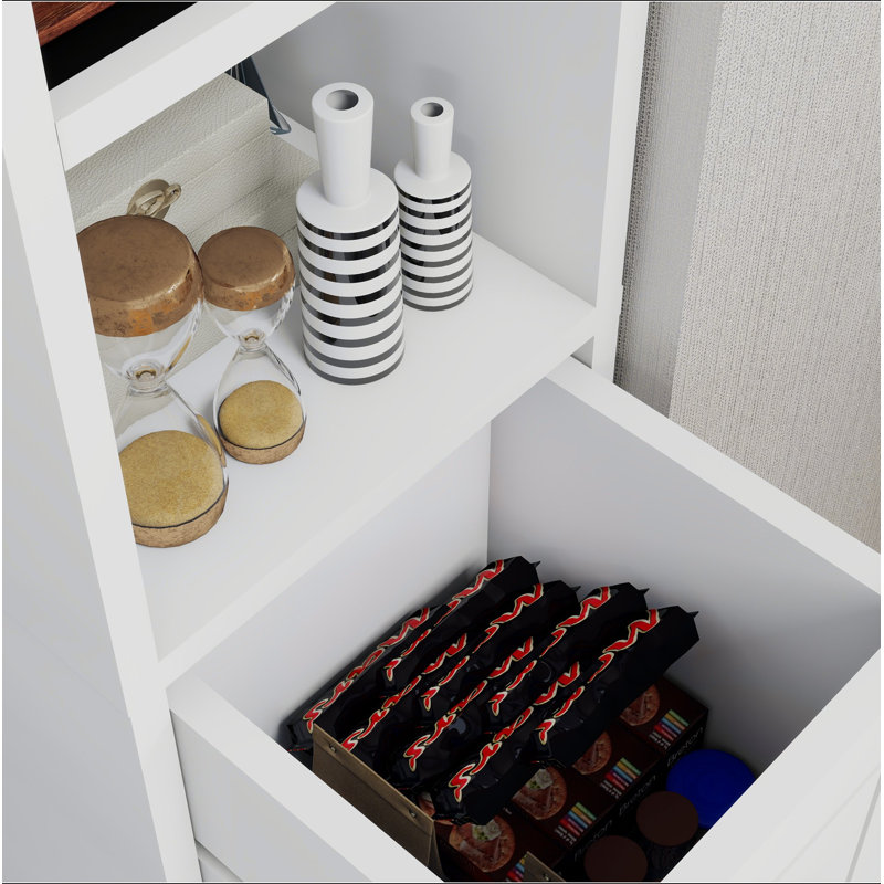 Grande armoire de rangement pour salle de bain mince, armoire de salle de bain autoportante 71 po avec 1 tiroir, 2 portes et 4 tablettes réglables