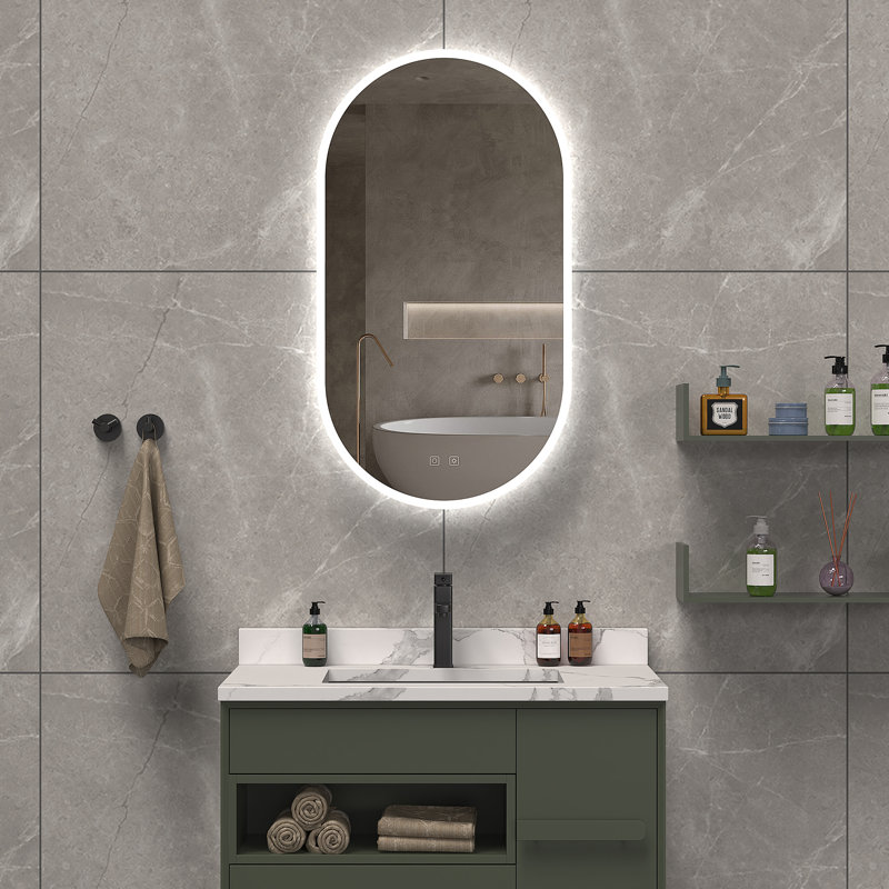 Felma 24" x 42" LED Mirror, 42" x 24"