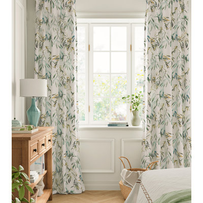 Irena Linen Room Darkening Curtain Pair