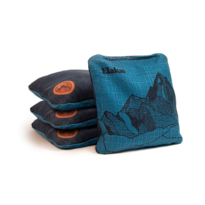 Sac de cornhole Mount Polyak, H 6 po x l 6 po x P 1 po, Bleu lac