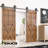 Black Rustic Spoke Wheel Design Non-Bypass Double Barn Door Hardware Kit( Door Not Included)-703793933