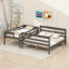Lit superposé simple au-dessus de grand lit en bois XL