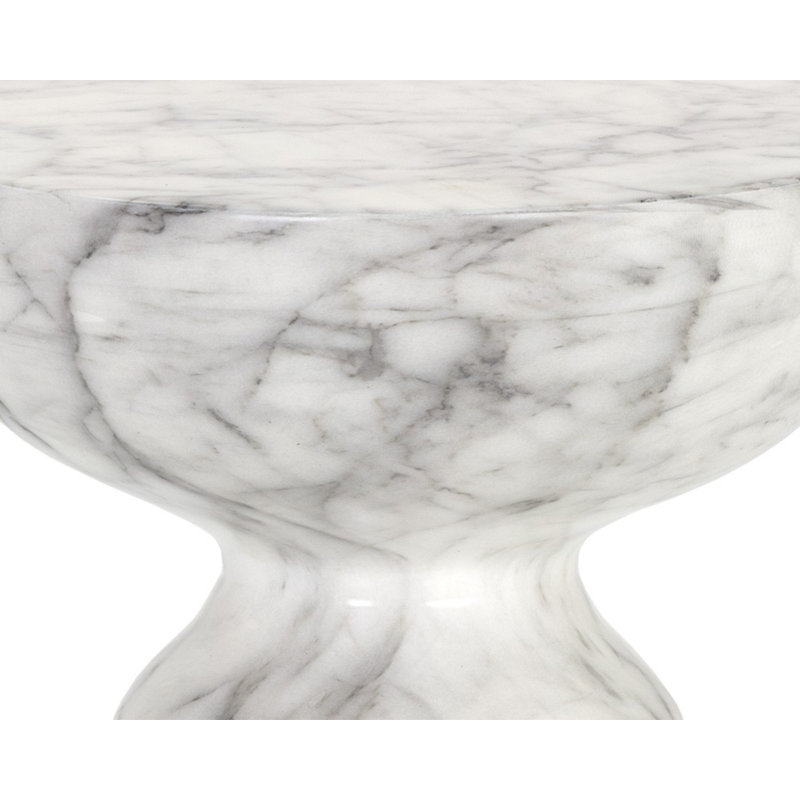Sophie End Table, White Marble